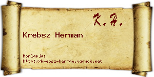 Krebsz Herman névjegykártya